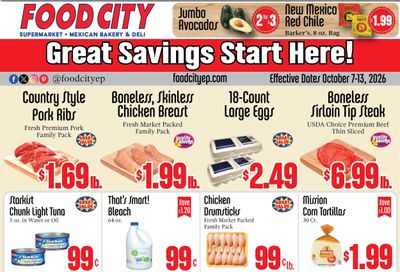 Food City El Paso Weekly Ad October 7 - 13, 2026