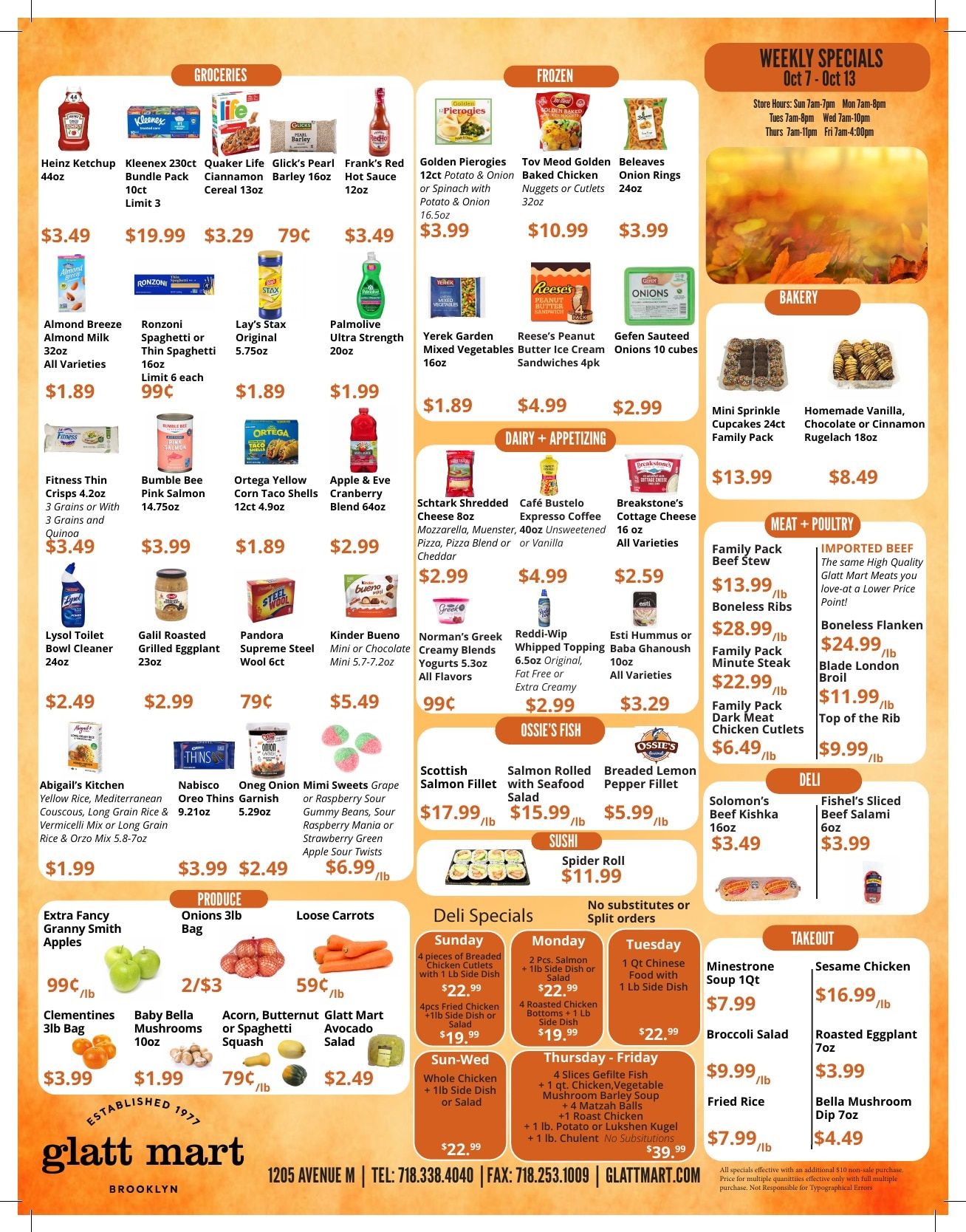 Glatt Mart Weekly Ad October 7 - 13, 2026