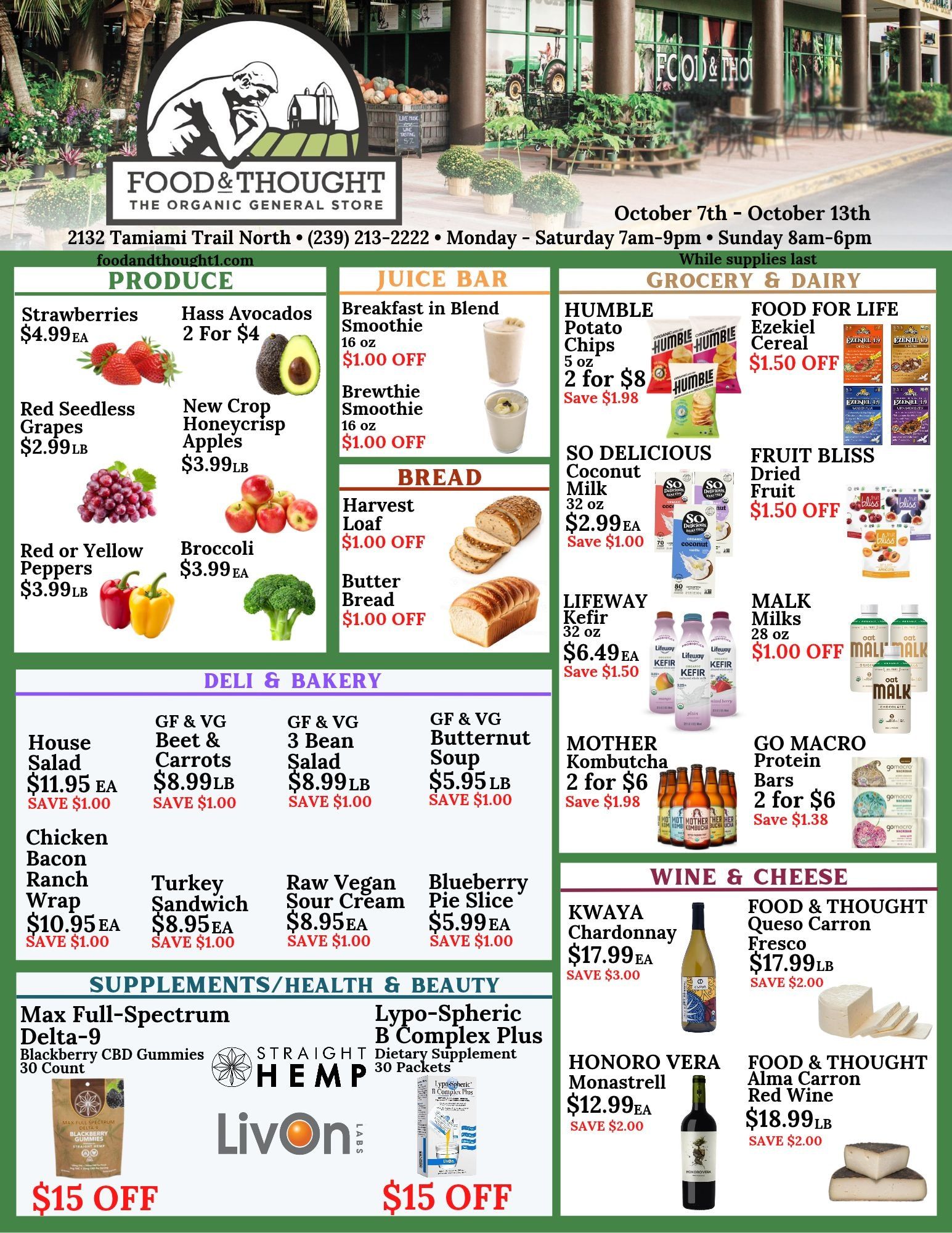 Food & Thought Weekly Ad October 7 - 13, 2026
