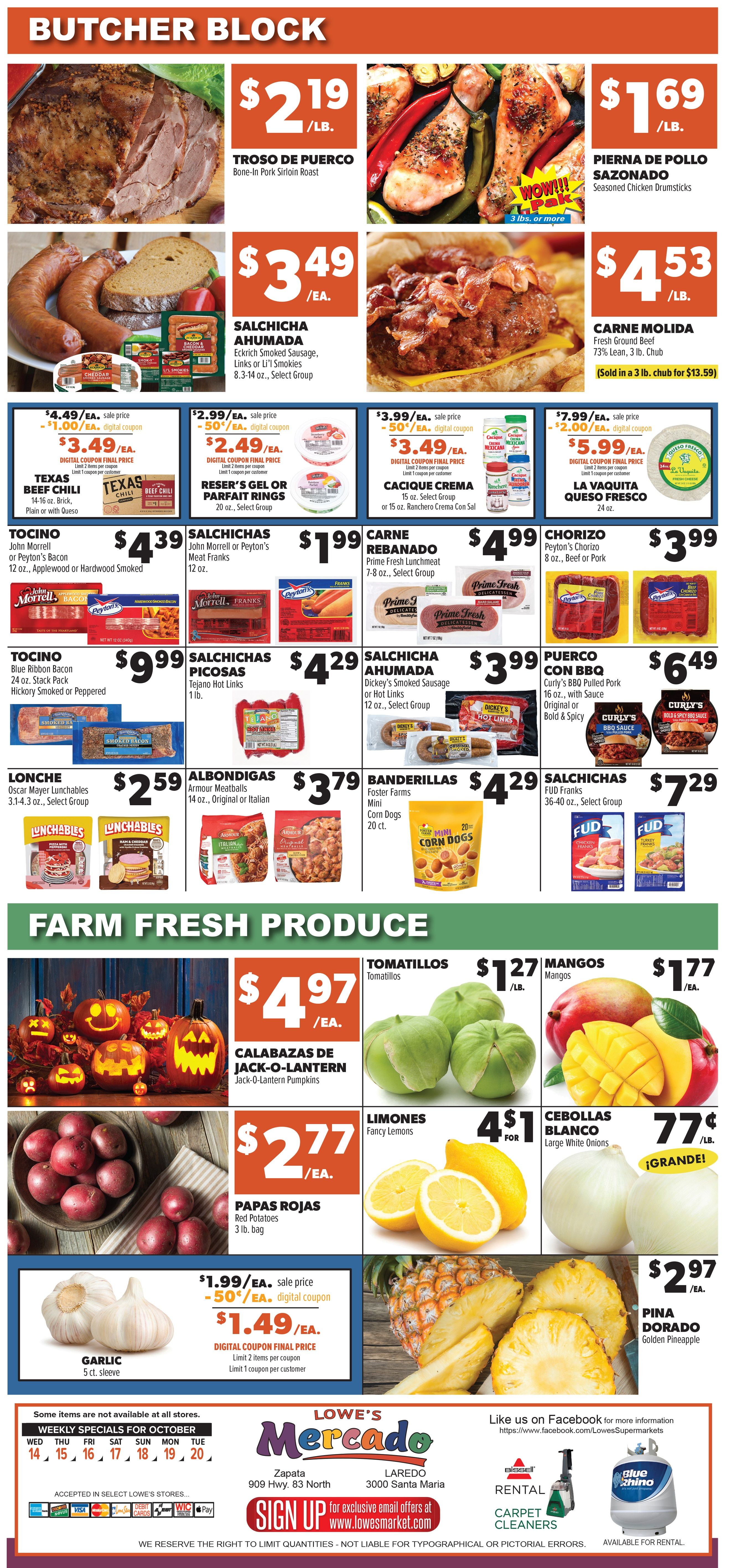 Lowe's Mercado (Texas) Weekly Ad October 14 - 20, 2026