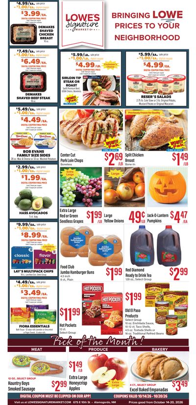 Lowe's Signature Market Weekly Ad October 14 - 20, 2026