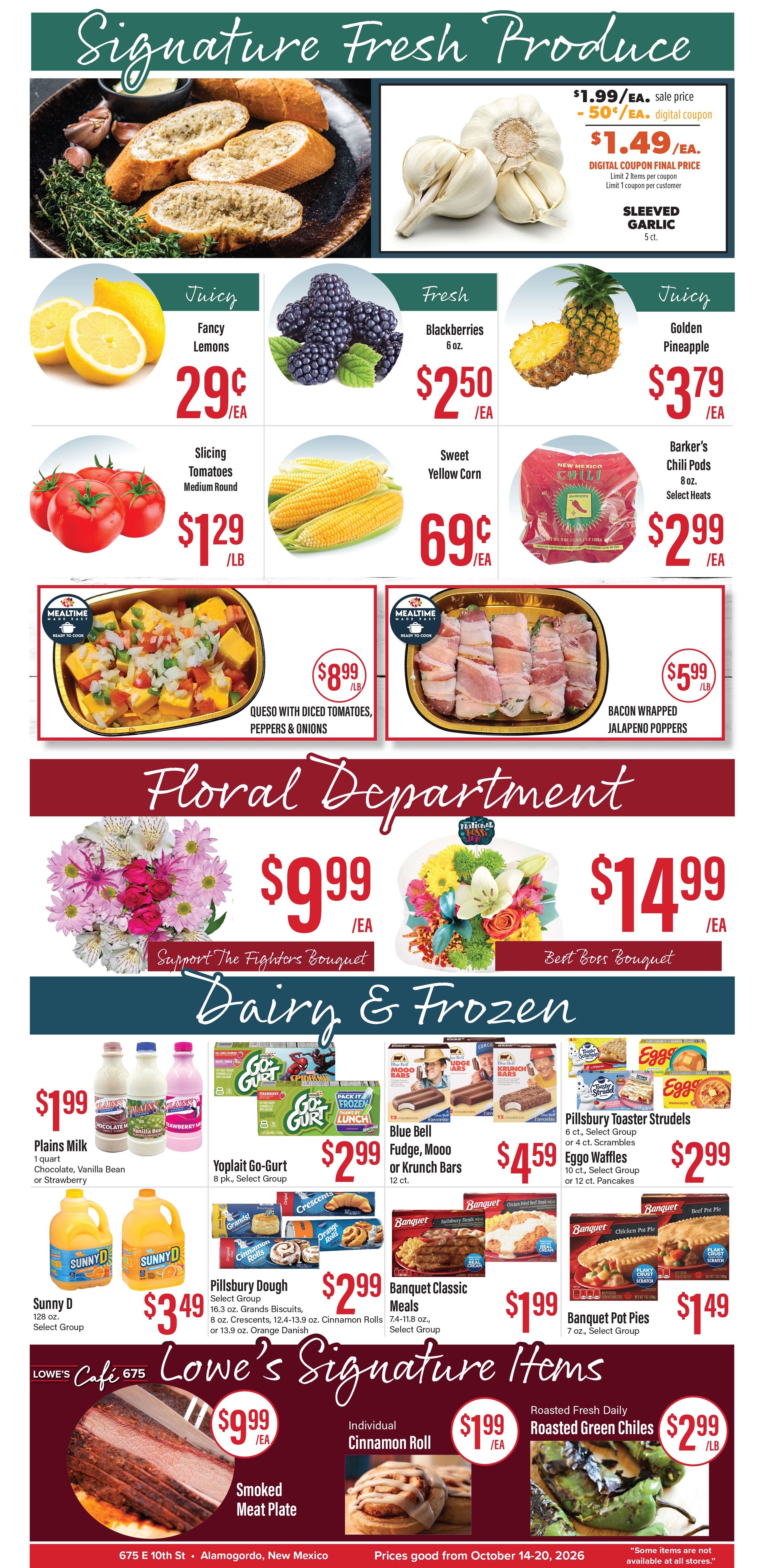 Lowe's Signature Market Weekly Ad October 14 - 20, 2026