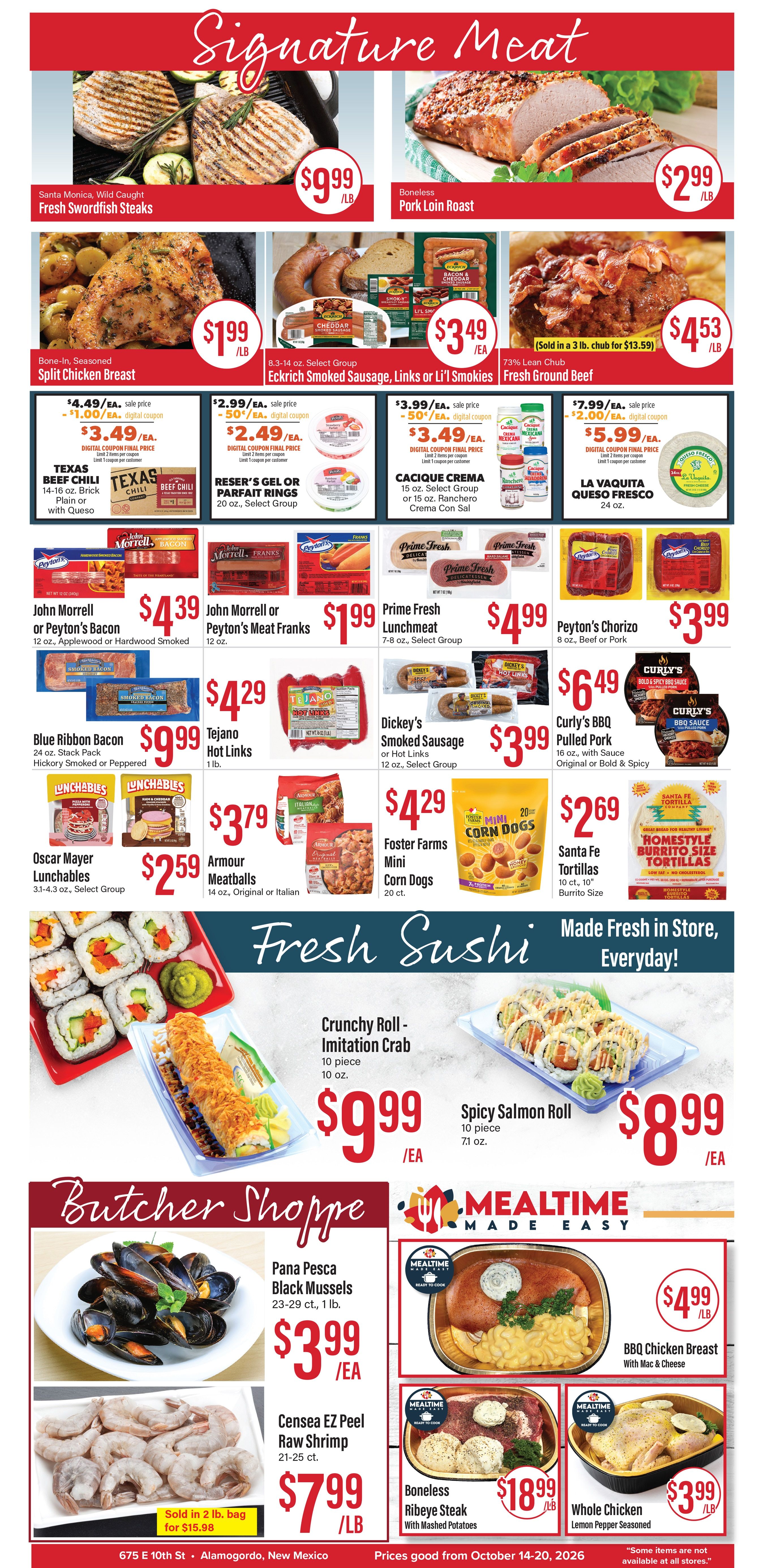 Lowe's Signature Market Weekly Ad October 14 - 20, 2026