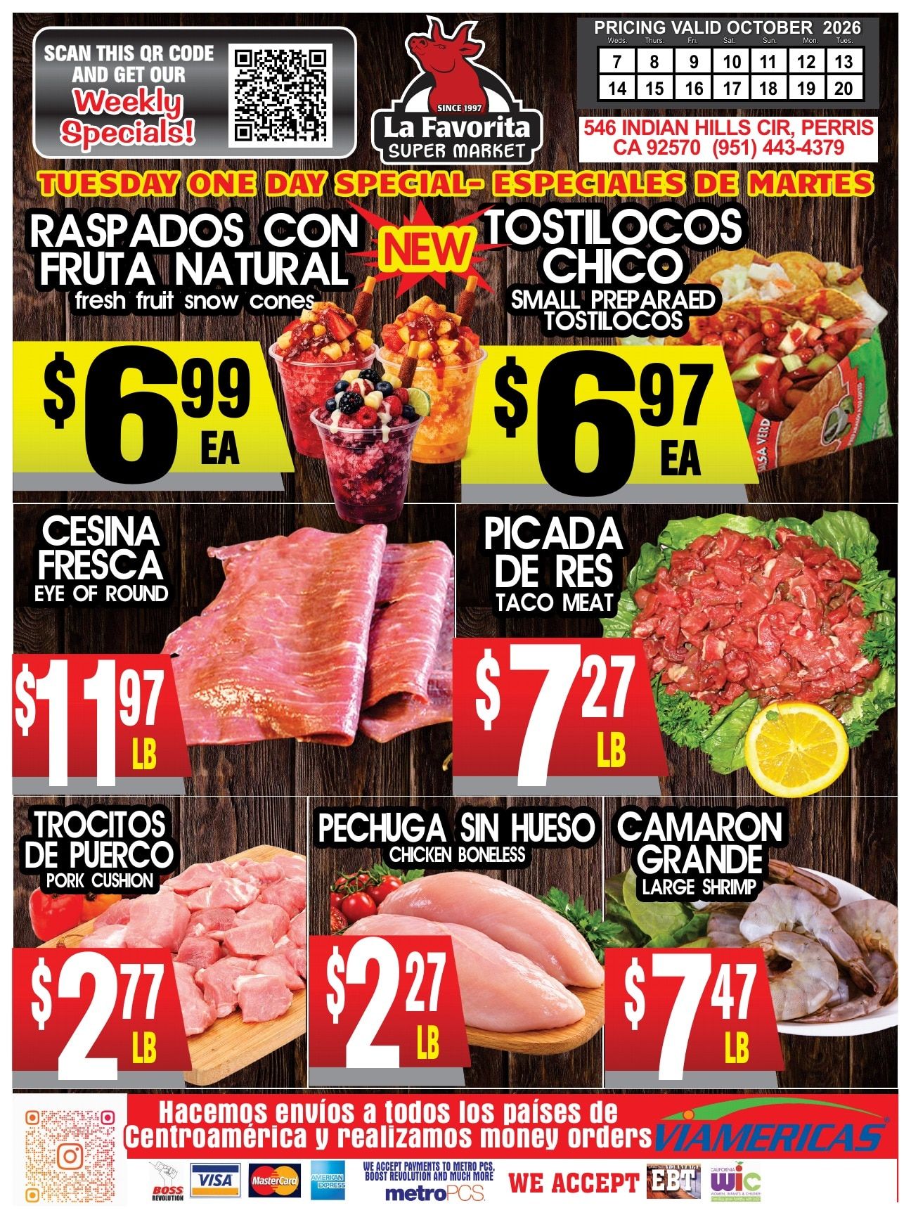 La Favorita Super Market Weekly Ad October 7 - 13, 2026