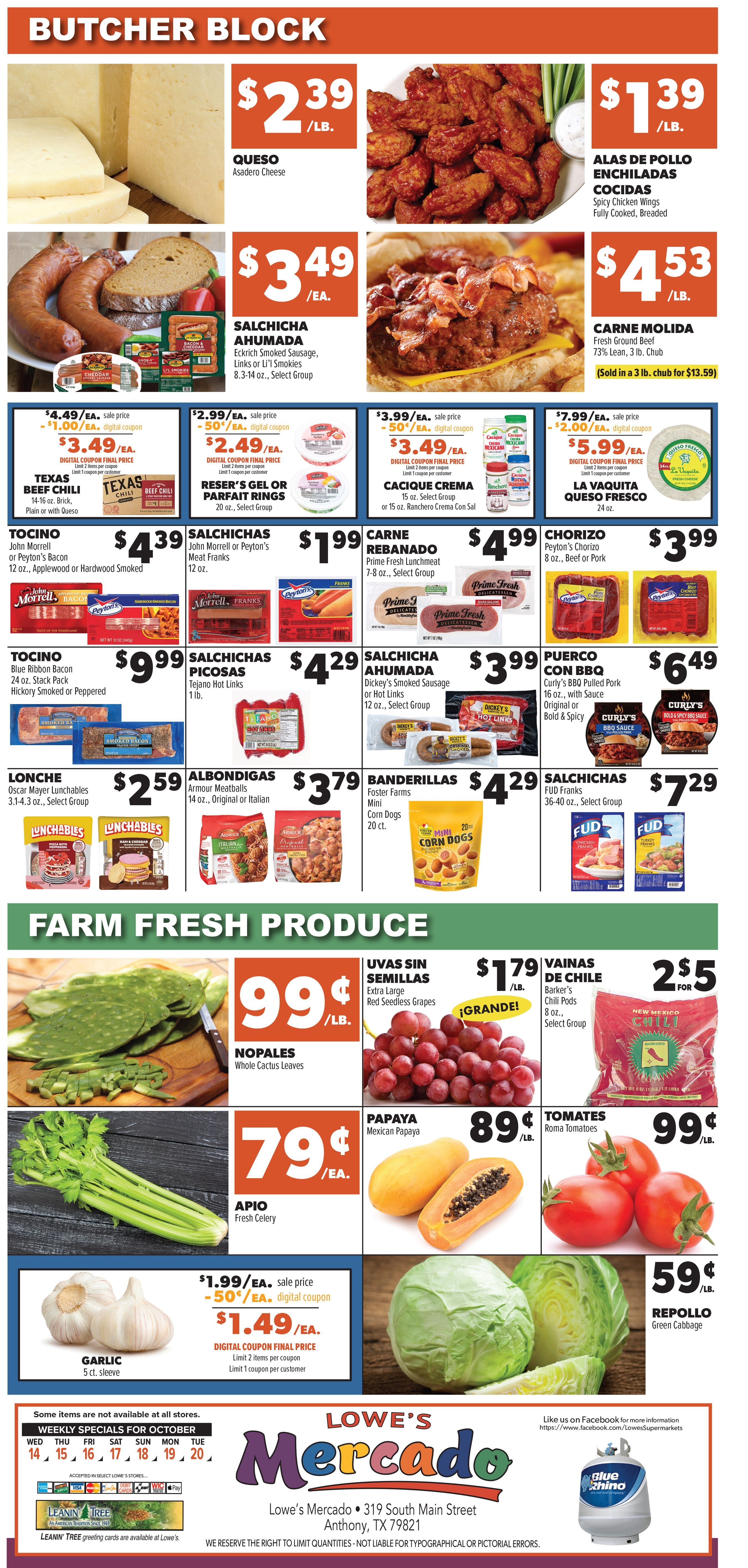 Lowe's Mercado (Anthony, TX) Weekly Ad October 14 - 20, 2026