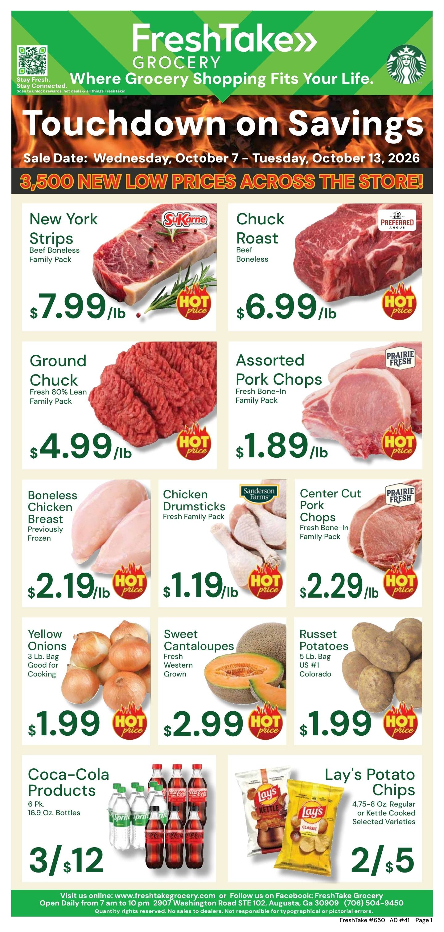 FreshTake Grocery Weekly Ad October 7 - 13, 2026