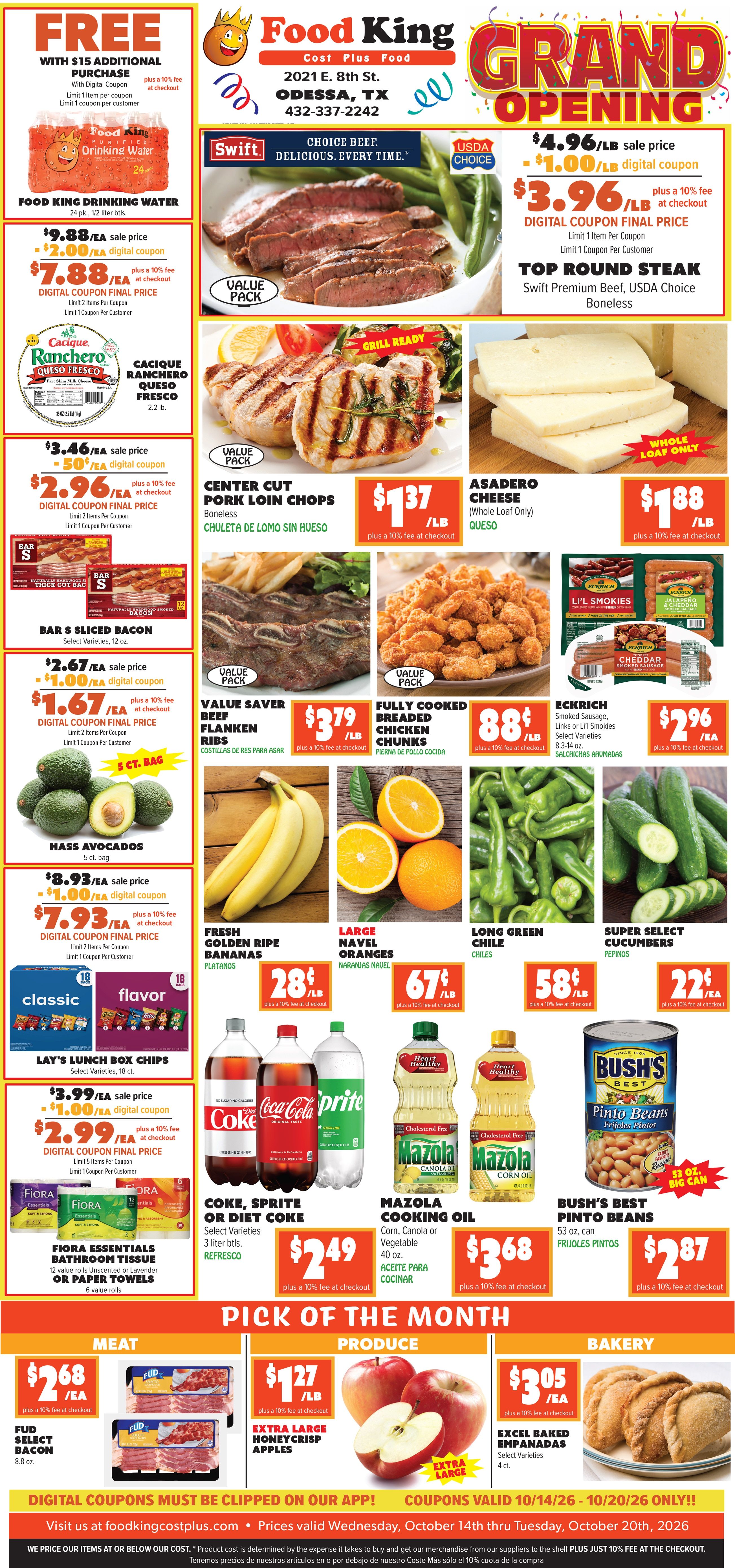 Food King Weekly Ad October 14 - 20, 2026