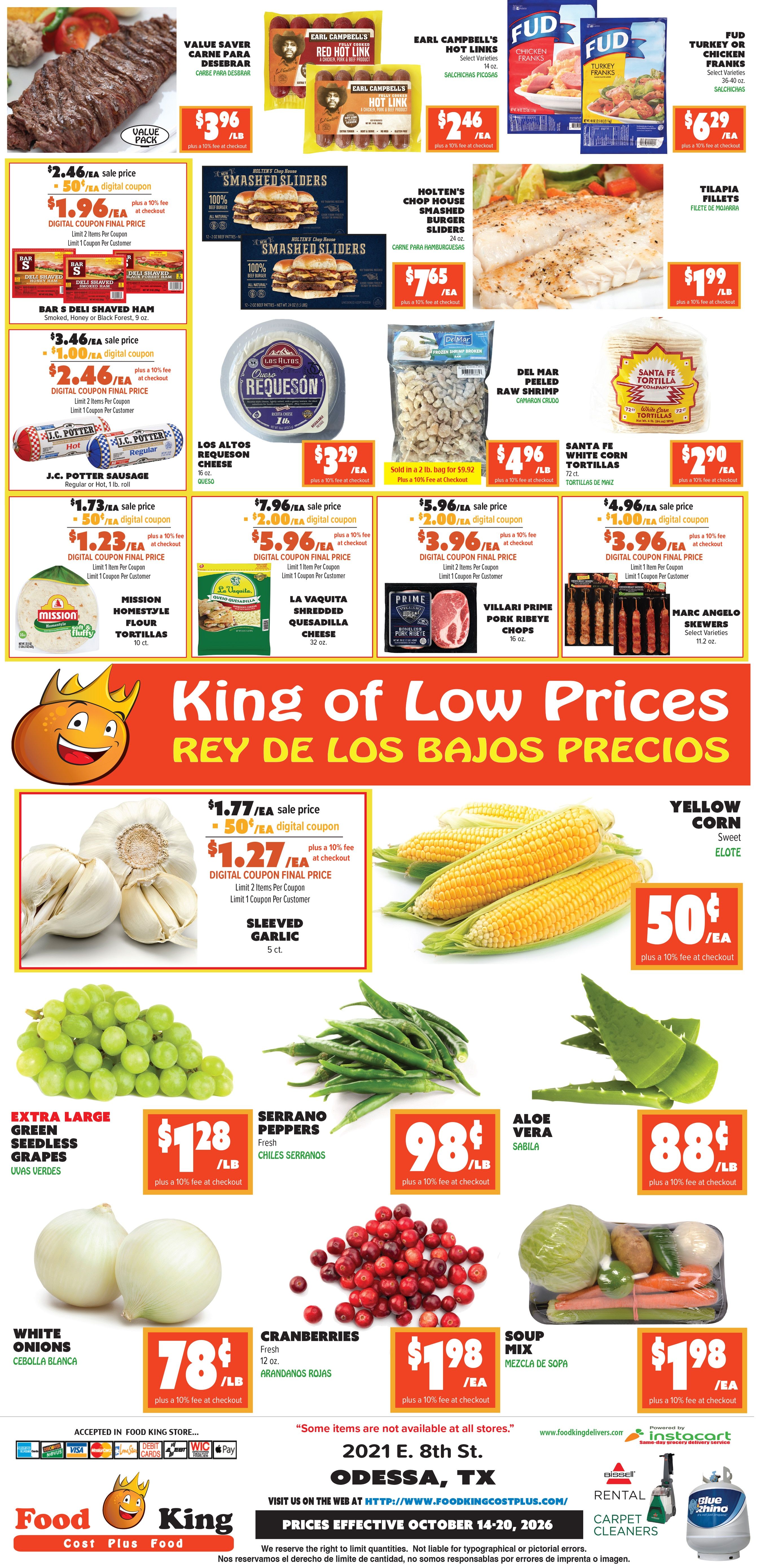 Food King Weekly Ad October 14 - 20, 2026