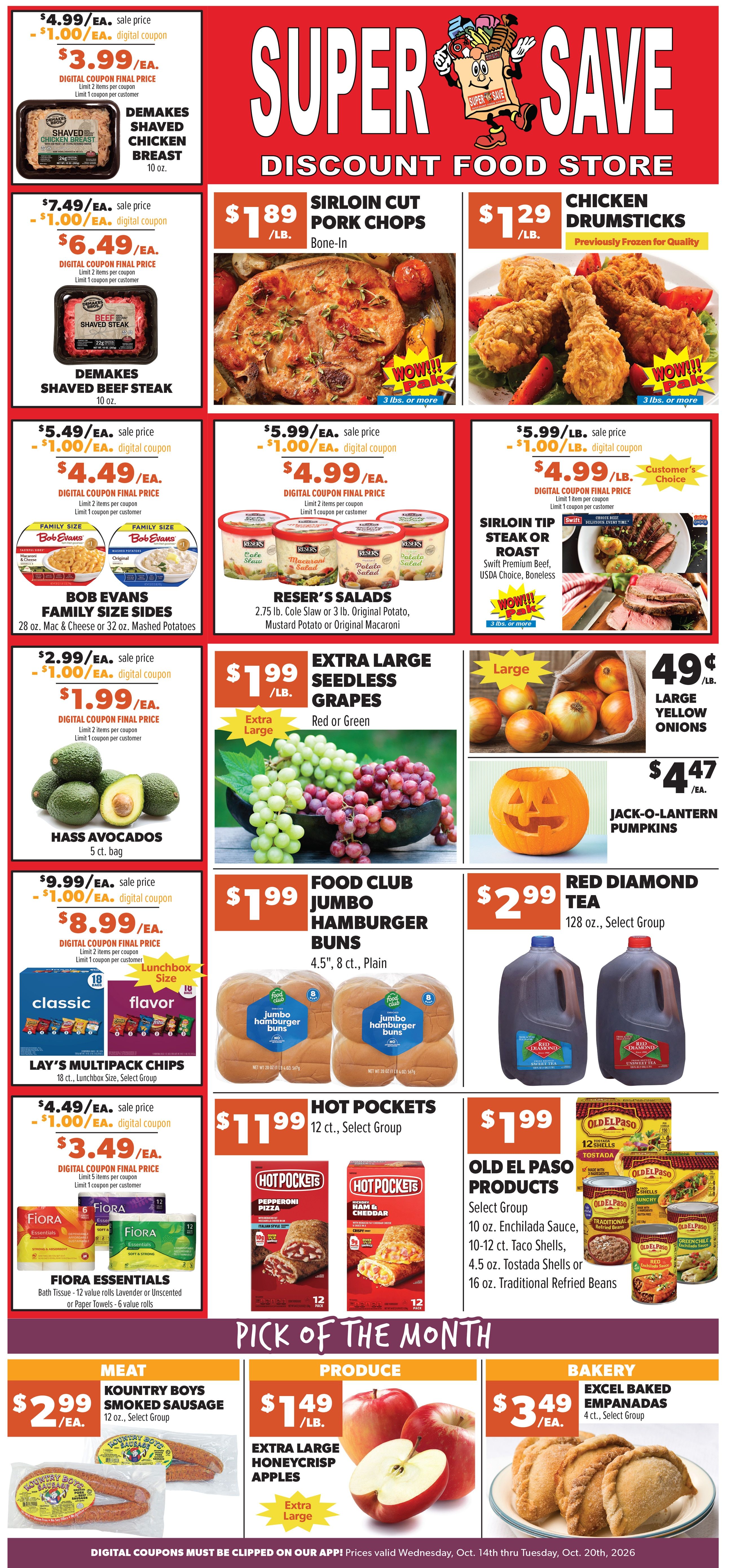 Super Save Weekly Ad October 14 - 20, 2026