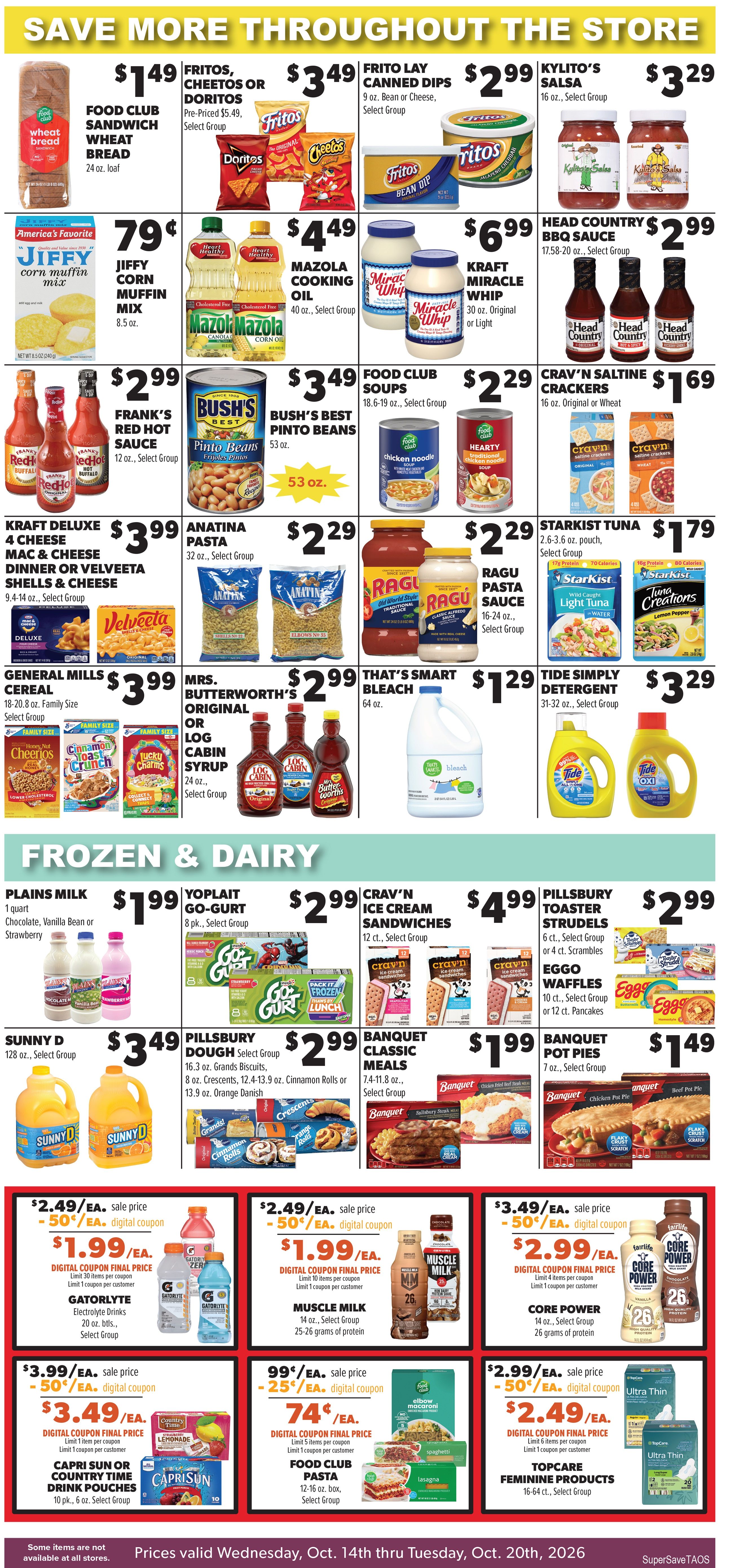 Super Save Weekly Ad October 14 - 20, 2026