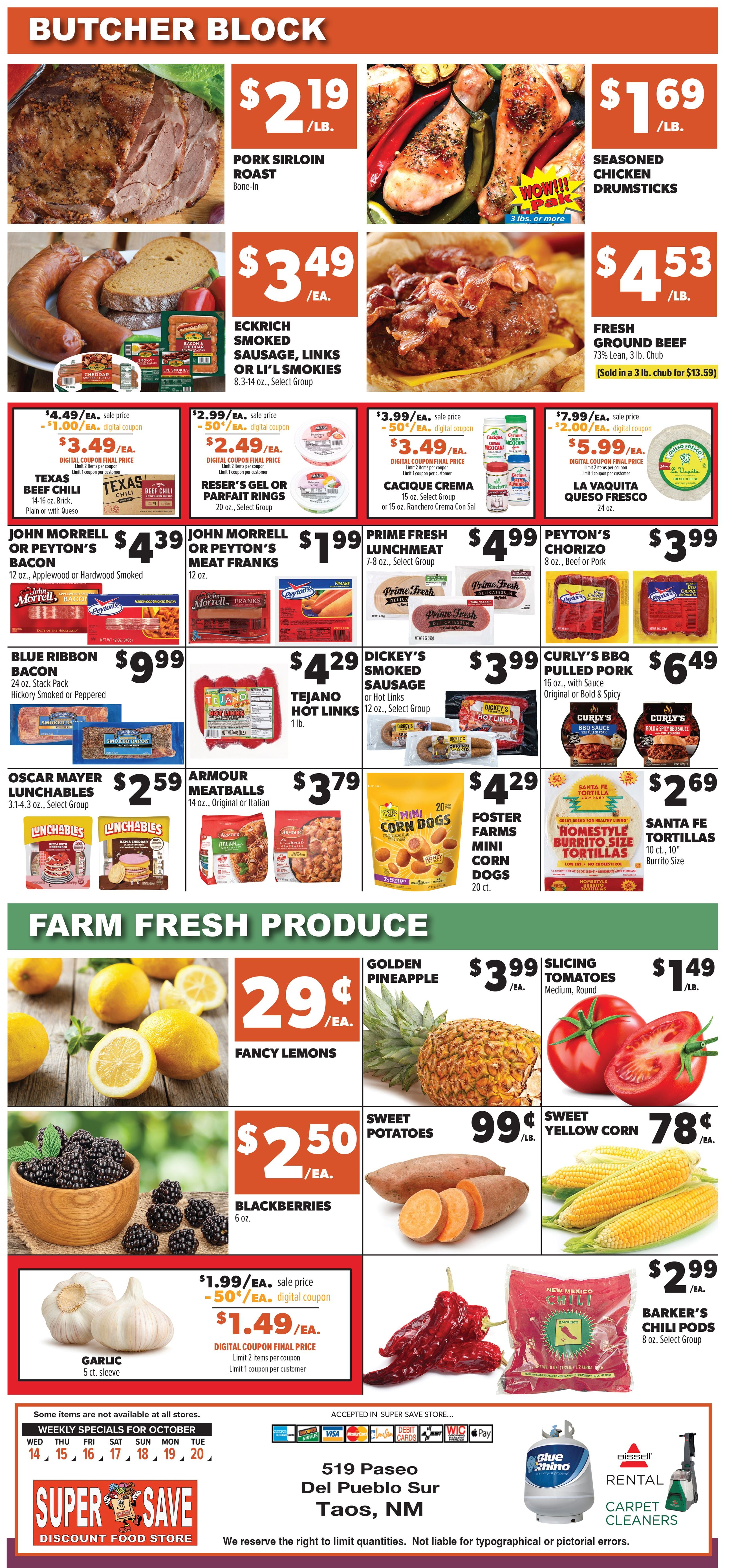 Super Save Weekly Ad October 14 - 20, 2026