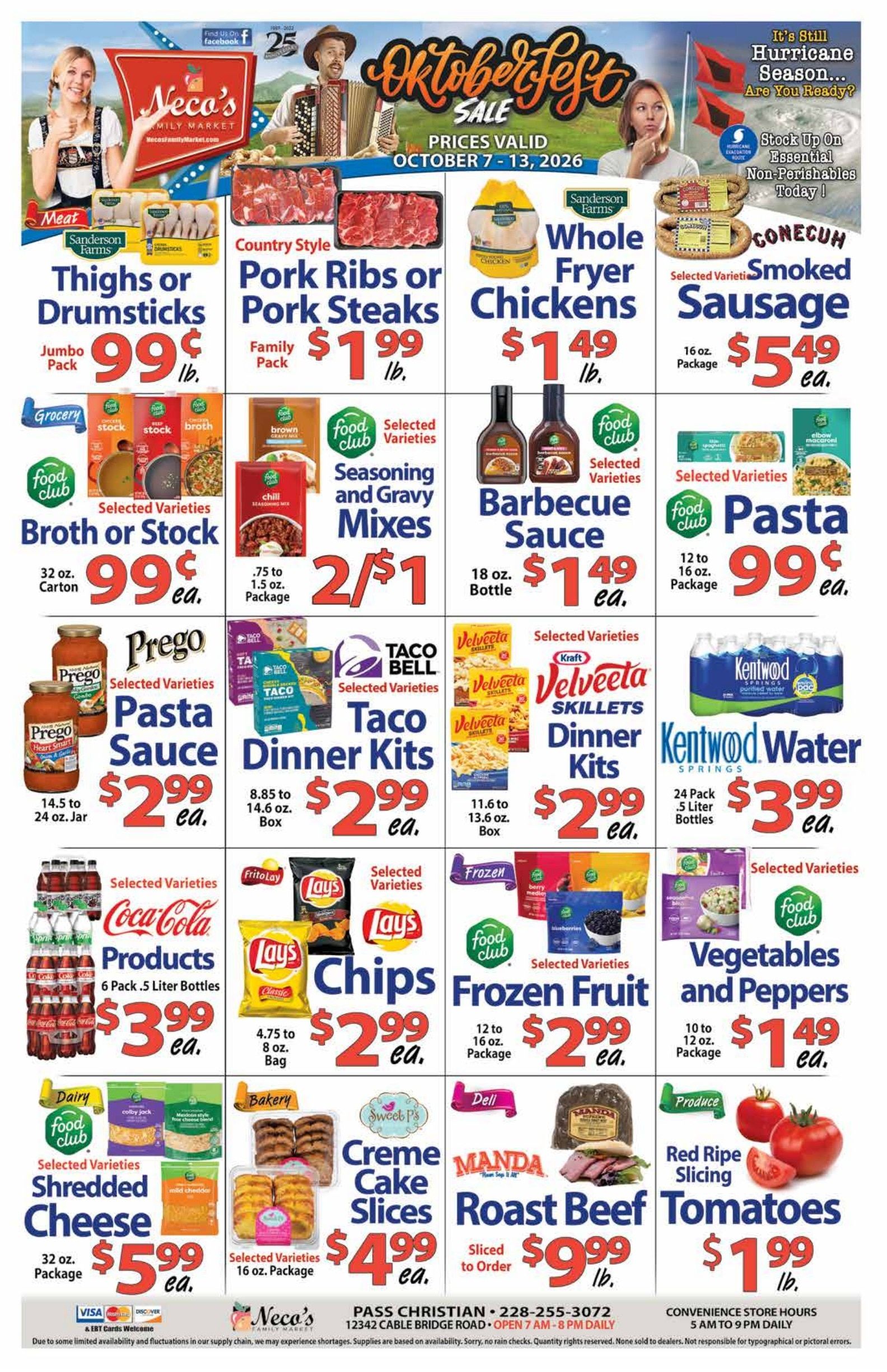 Neco's Family Market Weekly Ad October 7 - 13, 2026