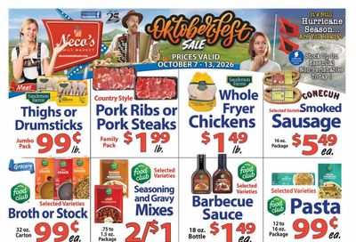 Neco's Family Market Weekly Ad October 7 - 13, 2026