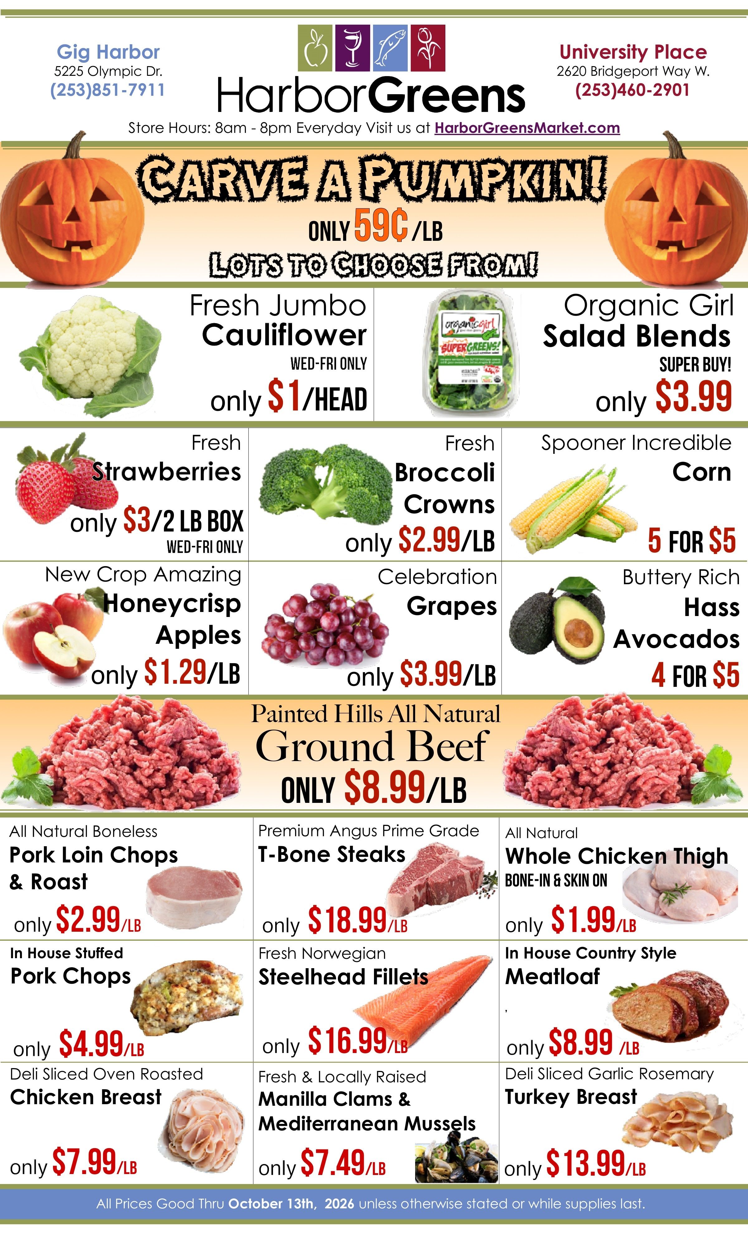 Harbor Greens Market Weekly Ad October 7 - 13, 2026