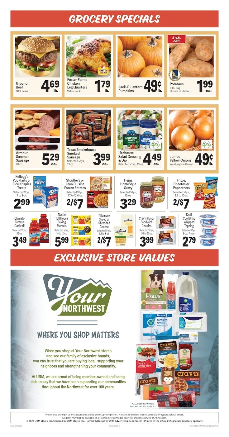 Palouse Family Foods Weekly Ad October 7 - 13, 2026