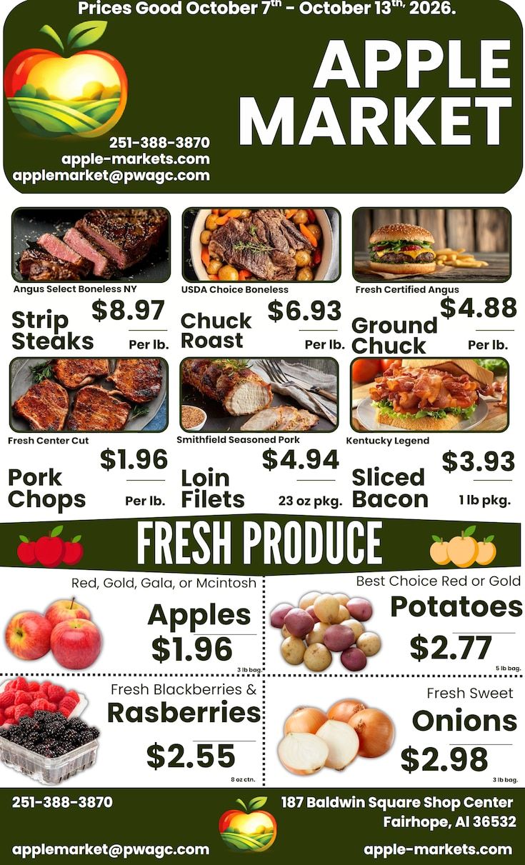 Apple Market Fairhope Weekly Ad October 7 - 13, 2026