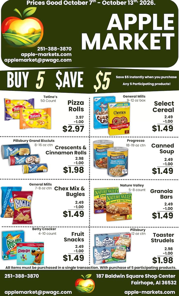 Apple Market Fairhope Weekly Ad October 7 - 13, 2026