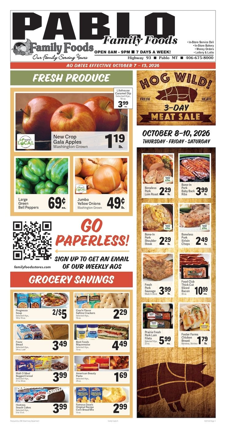 Pablo Family Foods Weekly Ad October 7 - 13, 2026