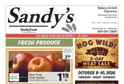 Sandy's Family Foods Weekly Ad October 7 - 13, 2026