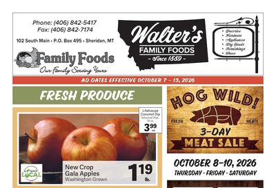 Walter's Family Foods Weekly Ad October 7 - 13, 2026