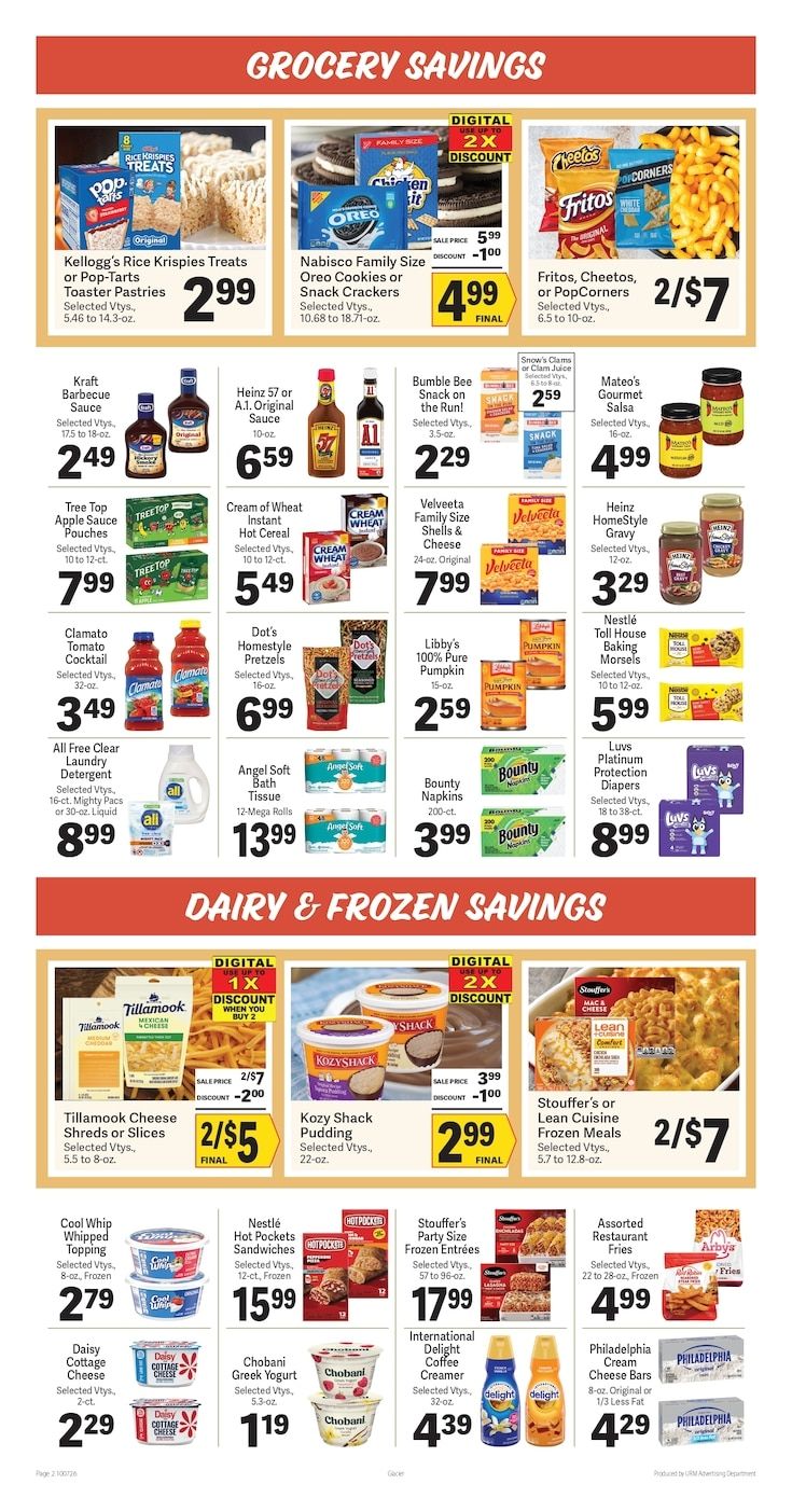 Glacier Family Foods Weekly Ad October 7 - 13, 2026