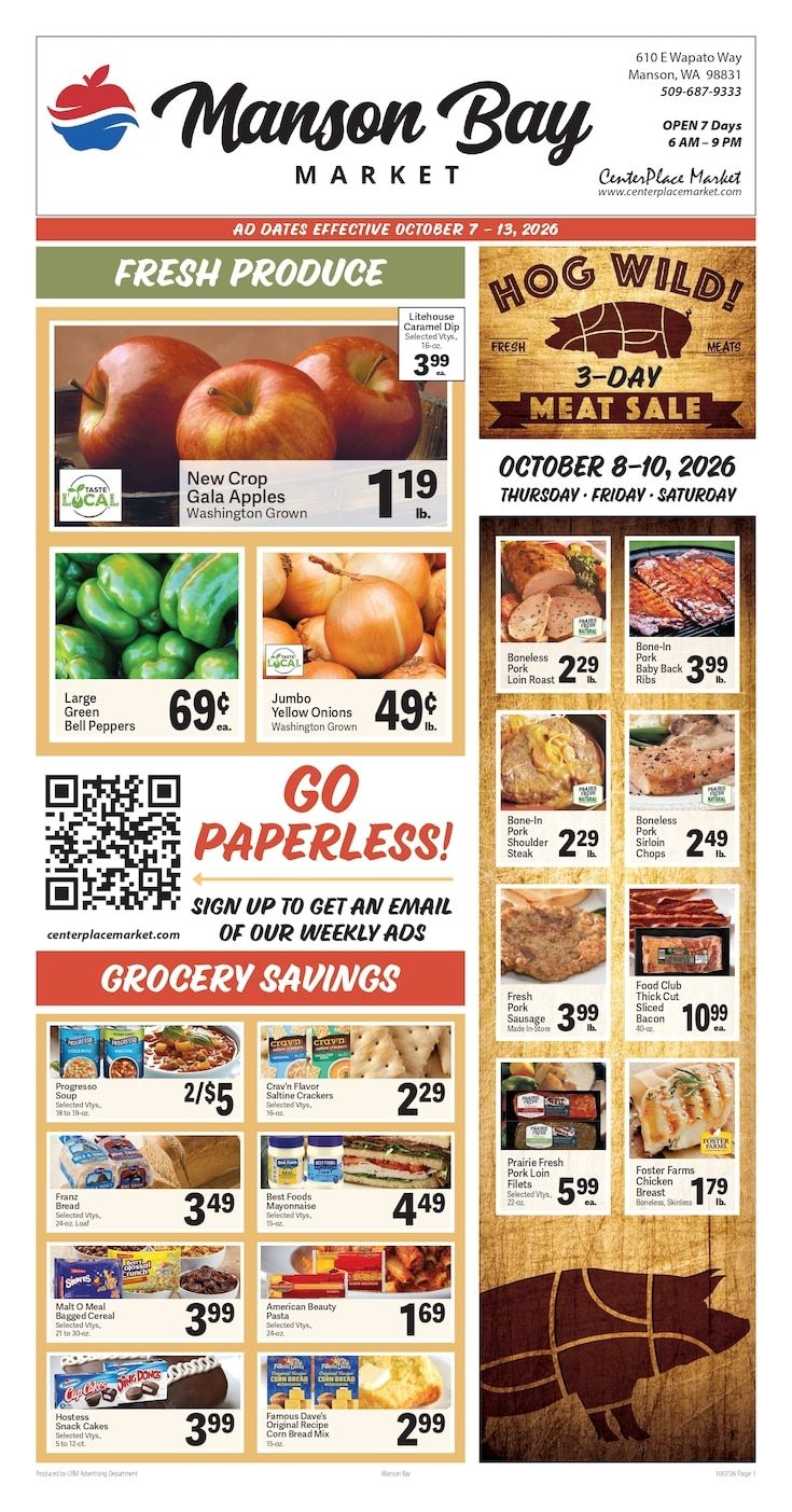 Manson Bay Market Weekly Ad October 7 - 13, 2026