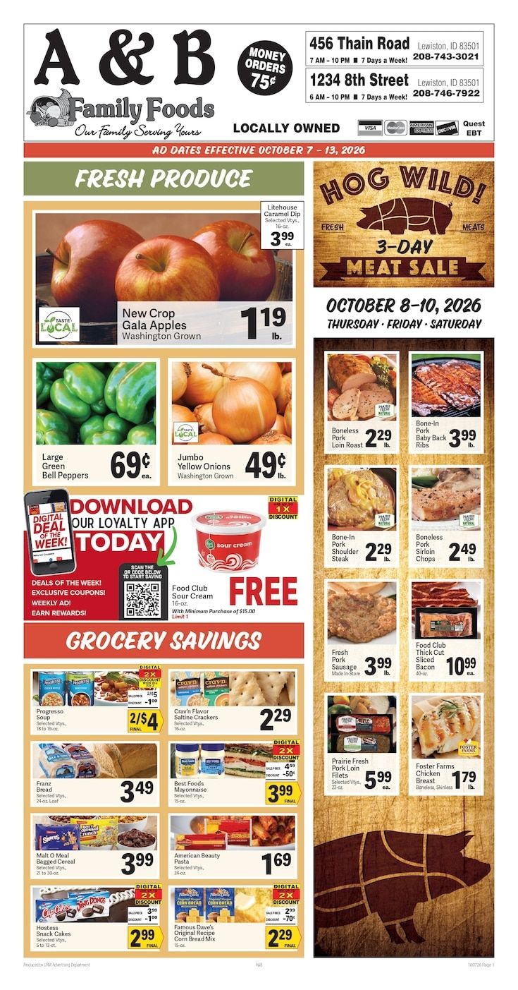 A&B Family Foods Weekly Ad October 7 - 13, 2026