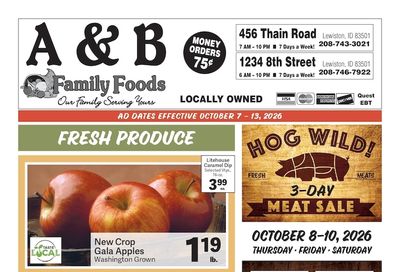 A&B Family Foods Weekly Ad October 7 - 13, 2026