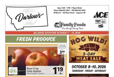 Darlow's Quality Foods Weekly Ad October 7 - 13, 2026