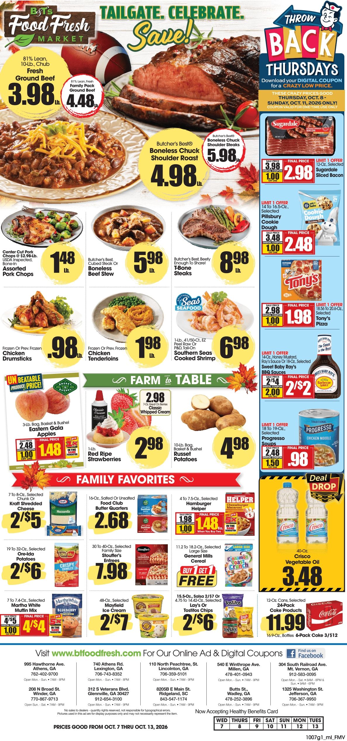 B&T's Food Fresh Market Weekly Ad October 7 - 13, 2026
