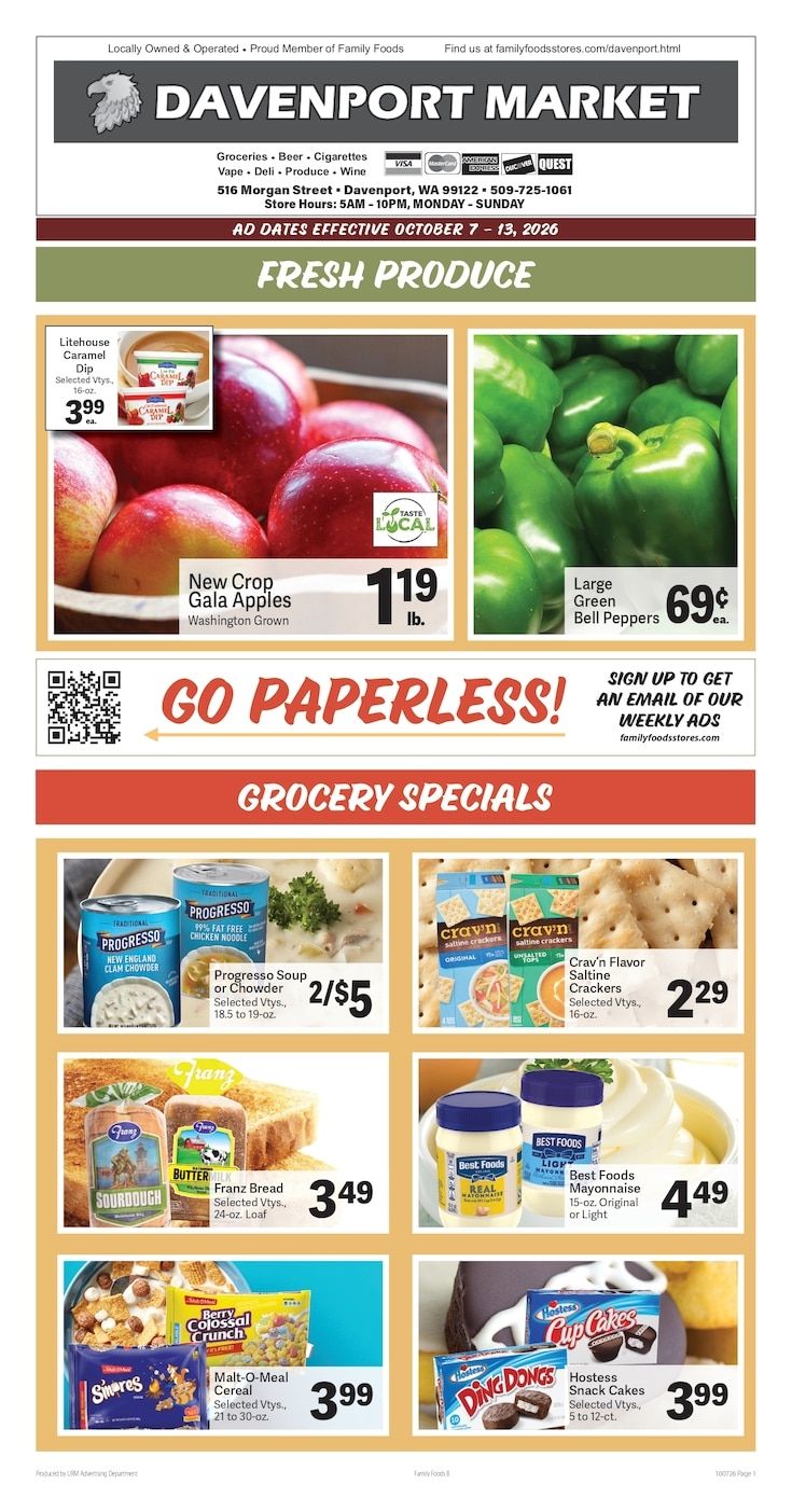 Davenport Market Weekly Ad October 7 - 13, 2026