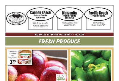 Fresh Foods Manzanita Weekly Ad October 7 - 13, 2026