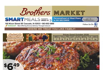 Brothers Market (Cascade, IA) Weekly Ad October 7 - 14, 2026