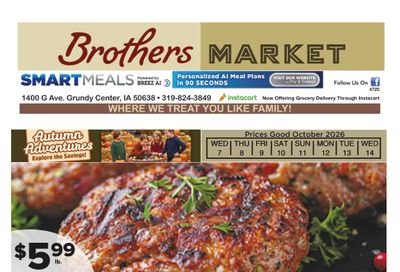 Brothers Market (Grundy Center, IA) Weekly Ad October 7 - 14, 2026