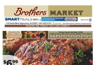 Brothers Market (Sigourney, IA) Weekly Ad October 7 - 14, 2026