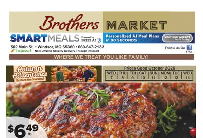 Brothers Market (Windsor, MO) Weekly Ad October 7 - 14, 2026