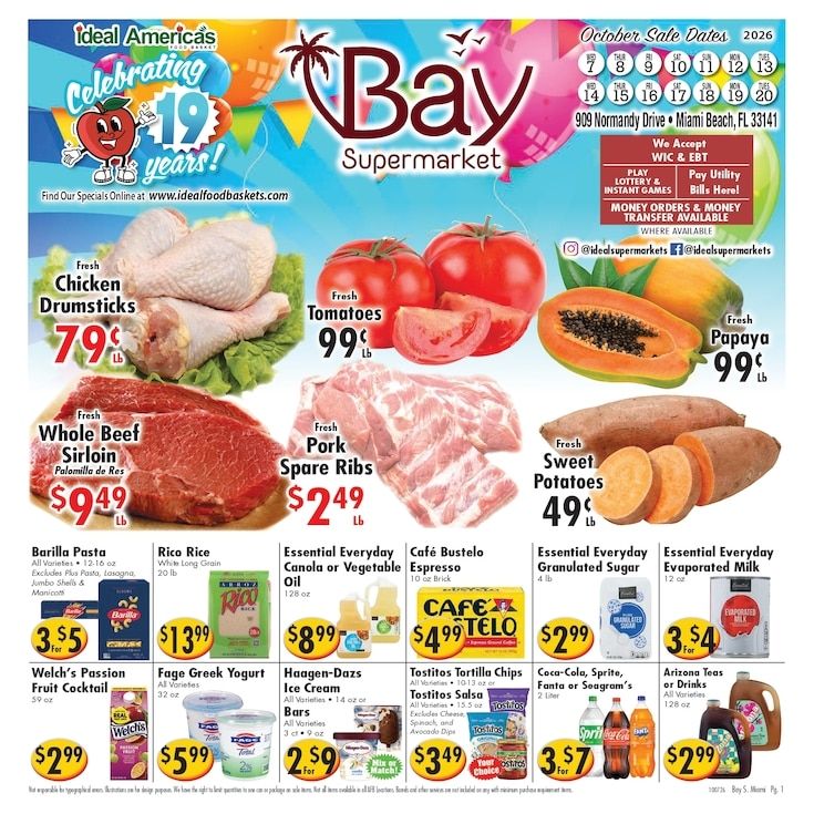 Ideal Food Basket (Miami Beach, FL) Weekly Ad October 14 - 20, 2026