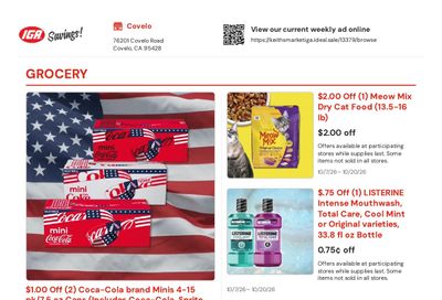 Keith's Market IGA Weekly Ad October 7 - 20, 2026