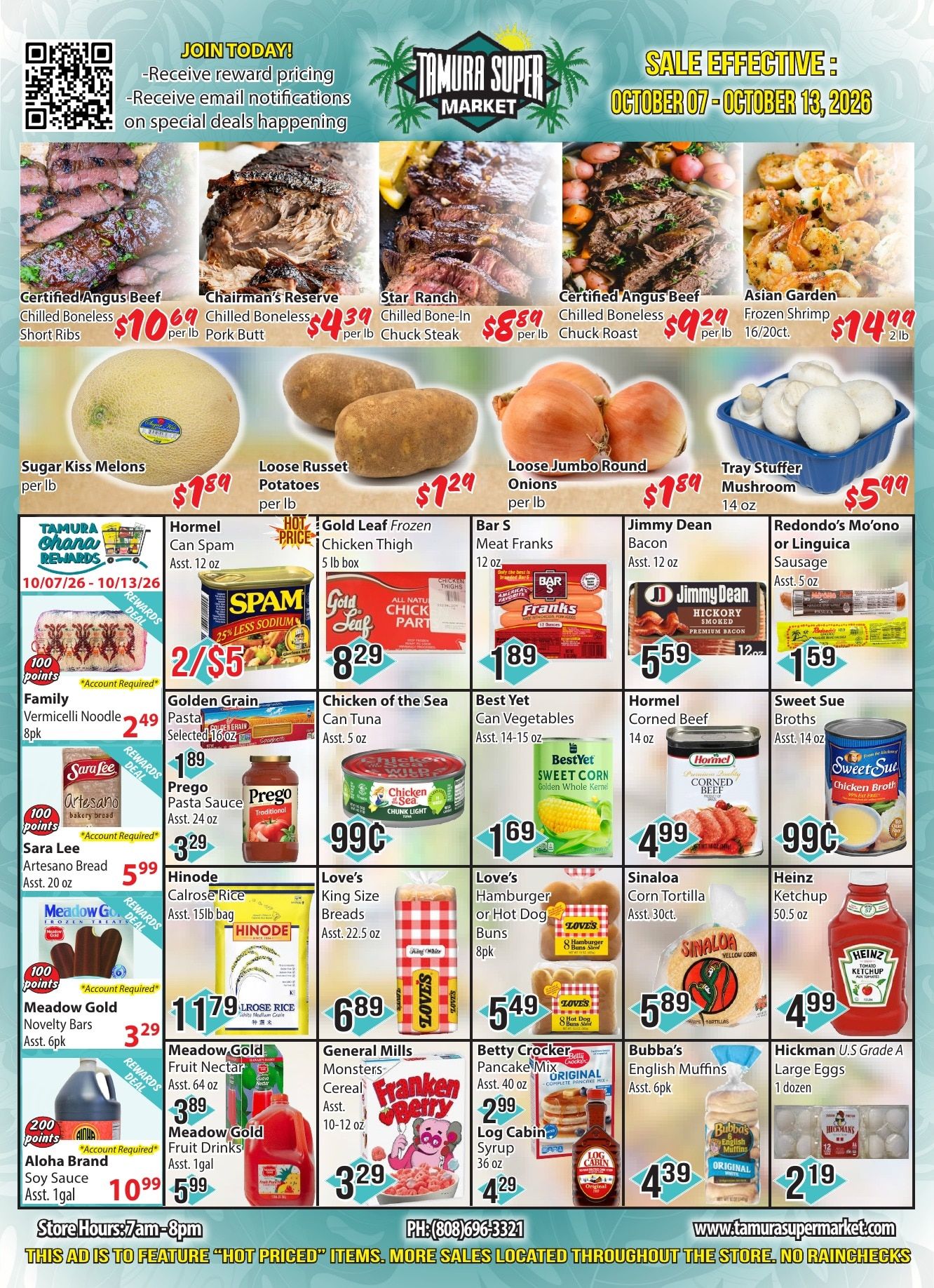 Tamura Super Market Weekly Ad October 7 - 13, 2026