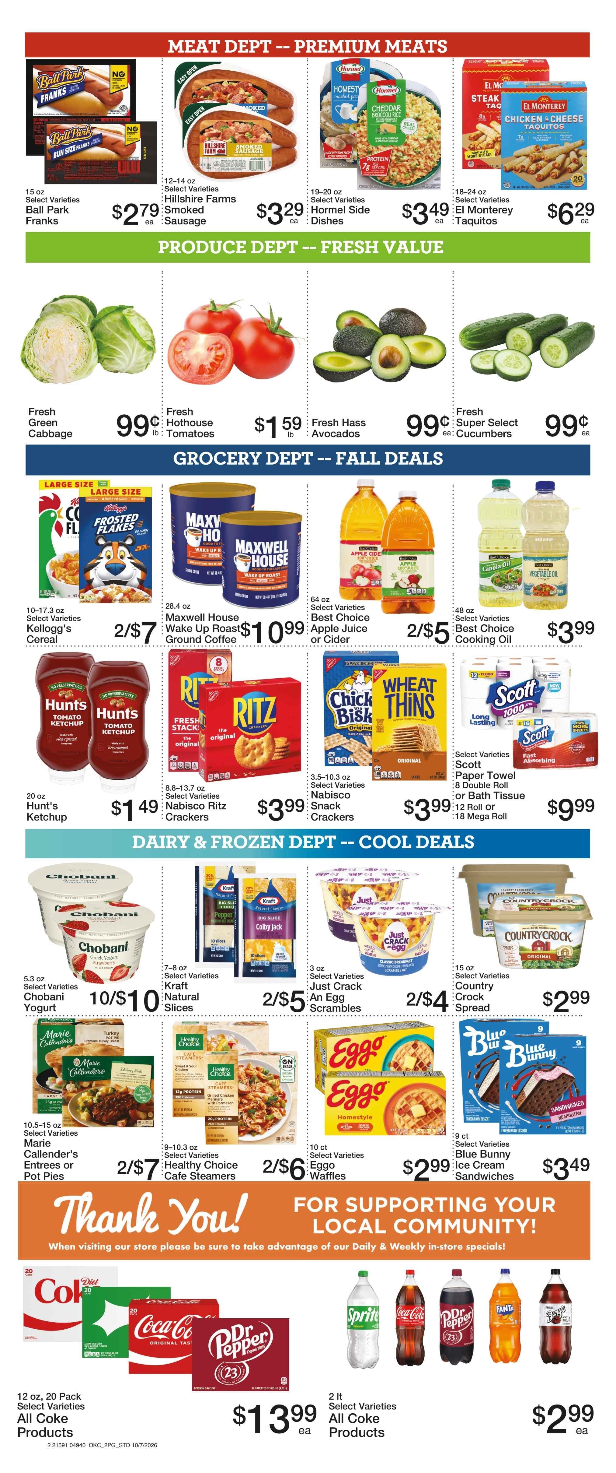 Hometown Foods Crescent Come Save With Us! Weekly Ad October 7 - 13, 2026