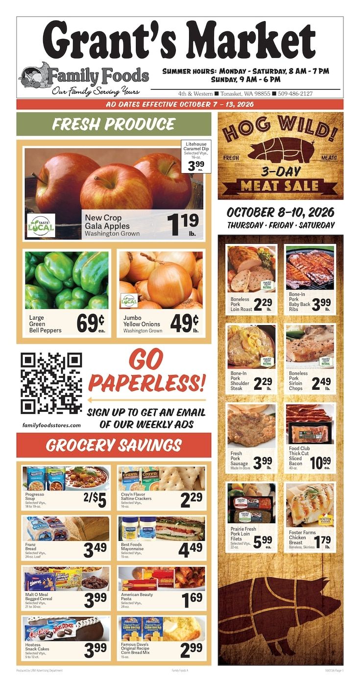 Grant's Family Foods Weekly Ad October 7 - 13, 2026