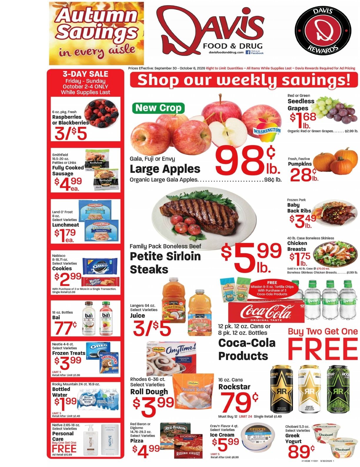 Davis Food & Drug (Vernal, UT) Weekly Ad September 30 - October 6, 2026