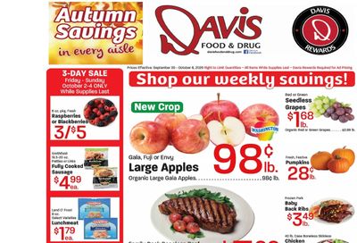 Davis Food & Drug (Vernal, UT) Weekly Ad September 30 - October 6, 2026