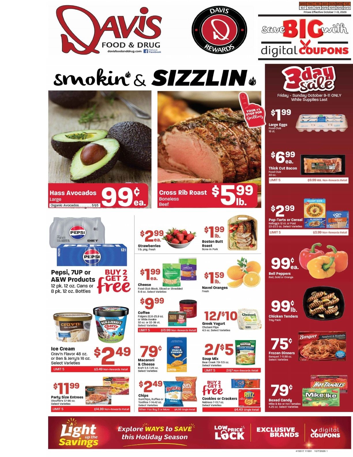 Davis Food & Drug Weekly Ad October 7 - 13, 2026