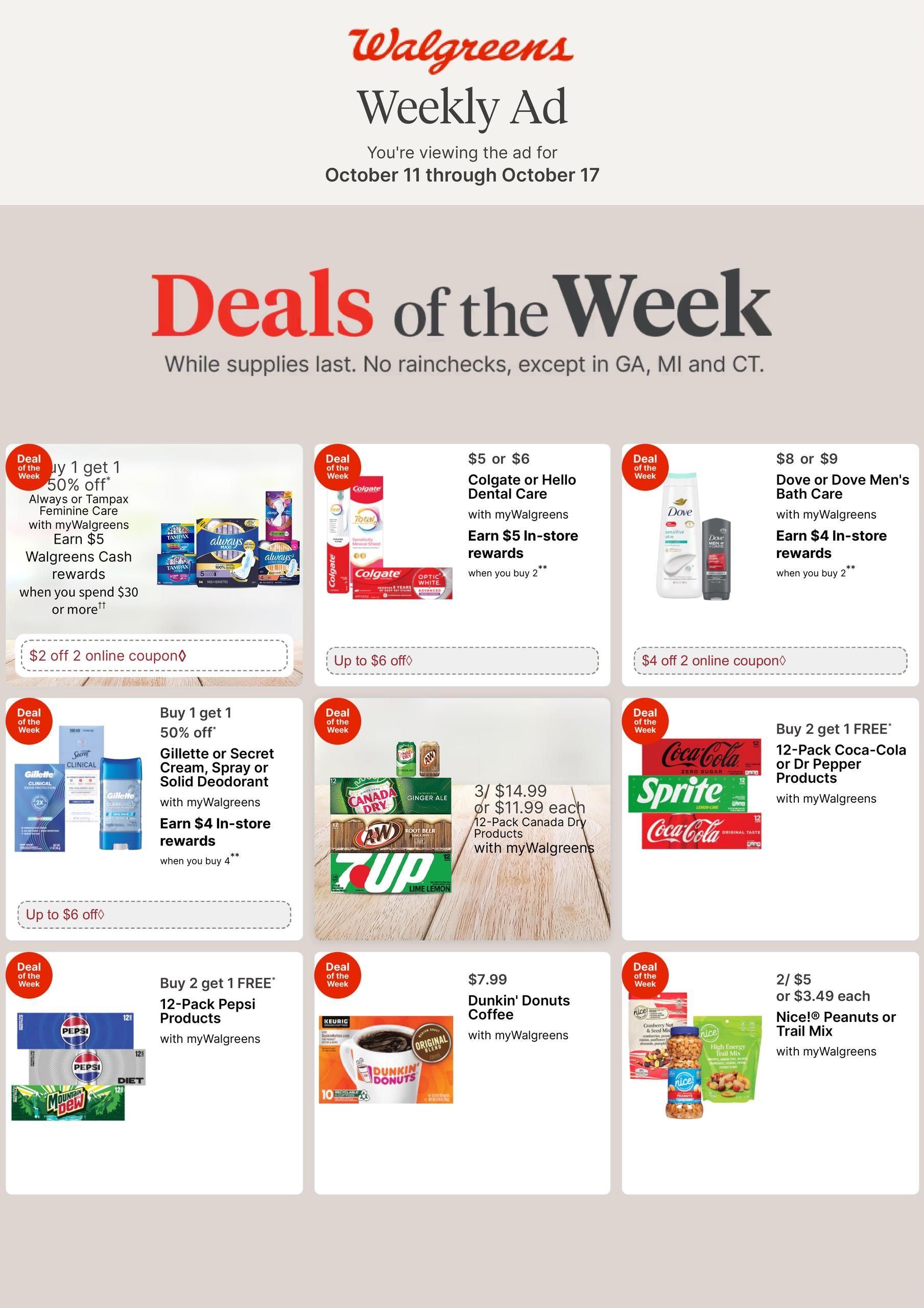 Walgreens (Chambers Area, AZ) Weekly Ad October 11 - 17, 2026