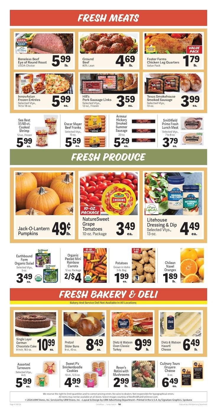 Okanogan Food Center Weekly Ad October 7 - 13, 2026