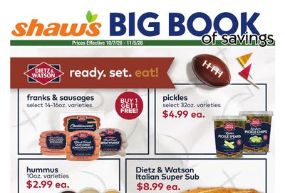 Shaw's Big Book of Savings Weekly Ad October 7 - November 5, 2026