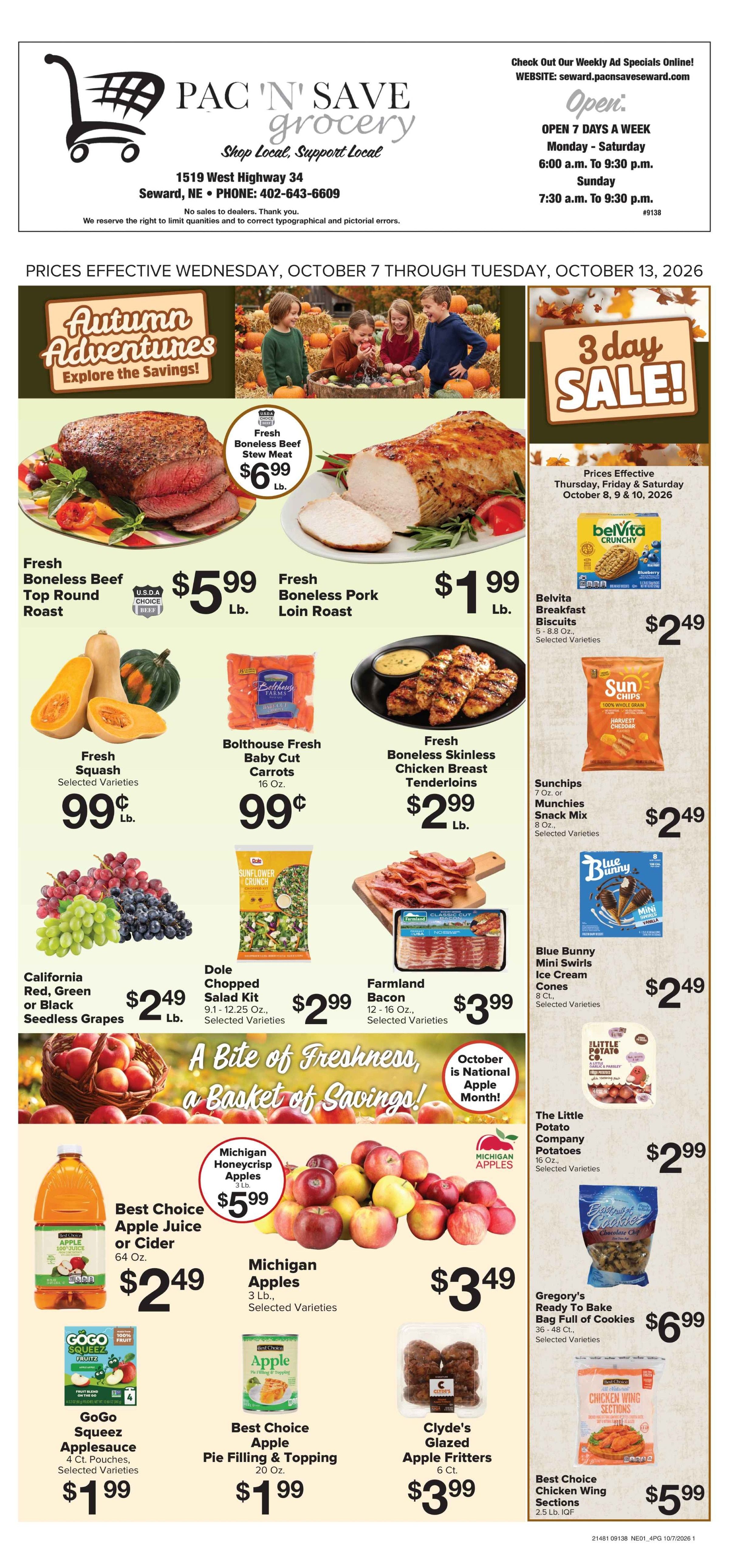 Pac N Save Weekly Ad October 7 - 13, 2026