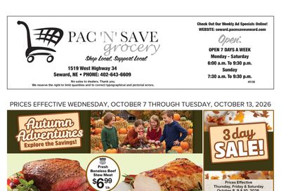 Pac N Save Weekly Ad October 7 - 13, 2026