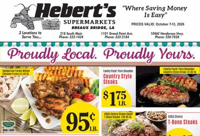 Hebert's Supermarket Weekly Ad October 7 - 13, 2026